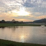 A sunset shot of the pond on Pellissippi State's Hardin Valley campus.