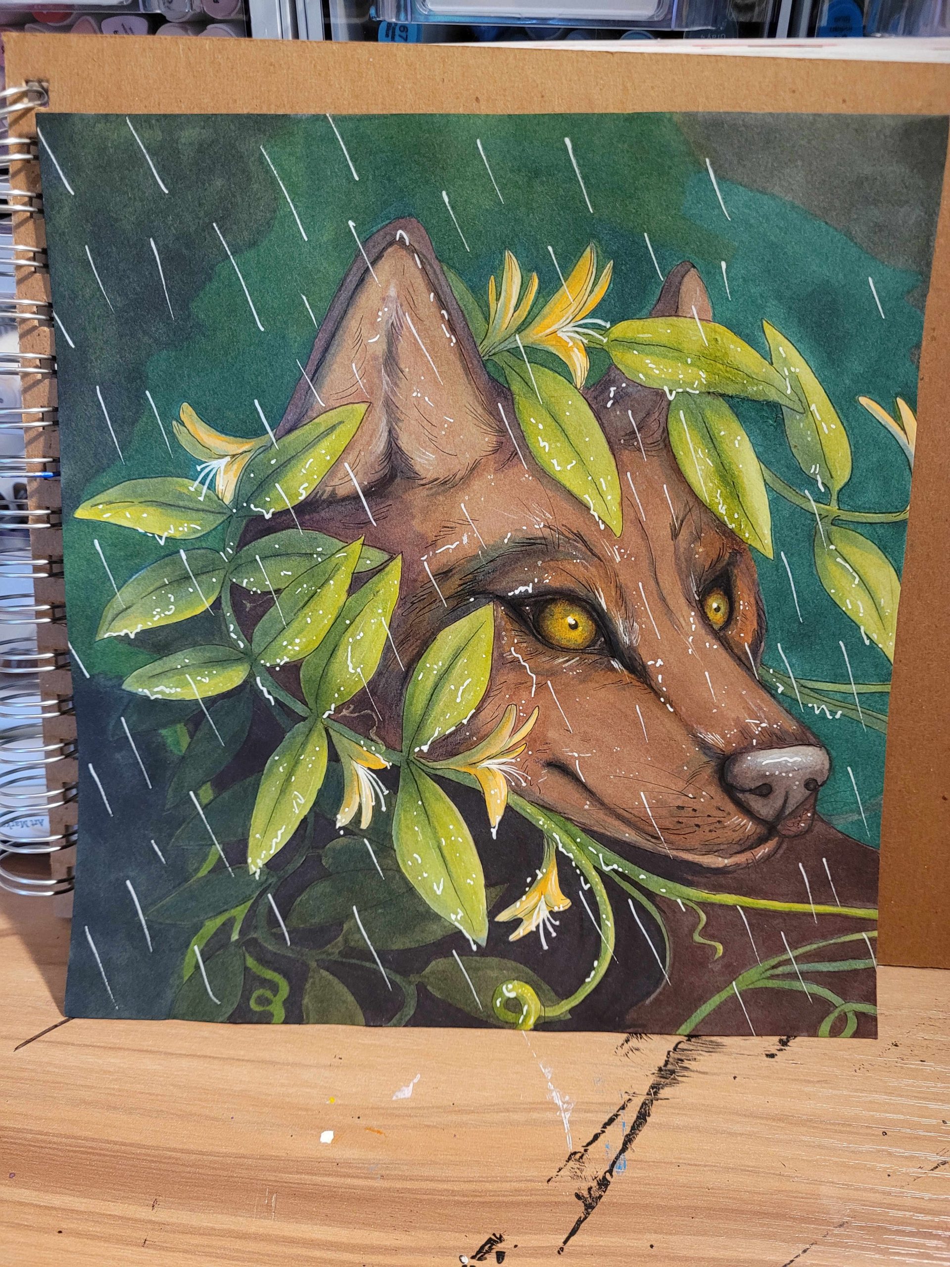 Wolf in Honeysuckle