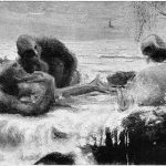 Contemporary black and white painting.