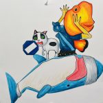 Surreal Fish Lady Drawn at 3AM