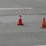 Cones block the road at Hardin Valley
