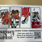 A hand drawn comic strip depicting Garfield.