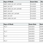 Pellissippi final exam schedule.
