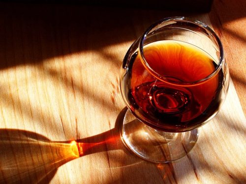 A wine glass