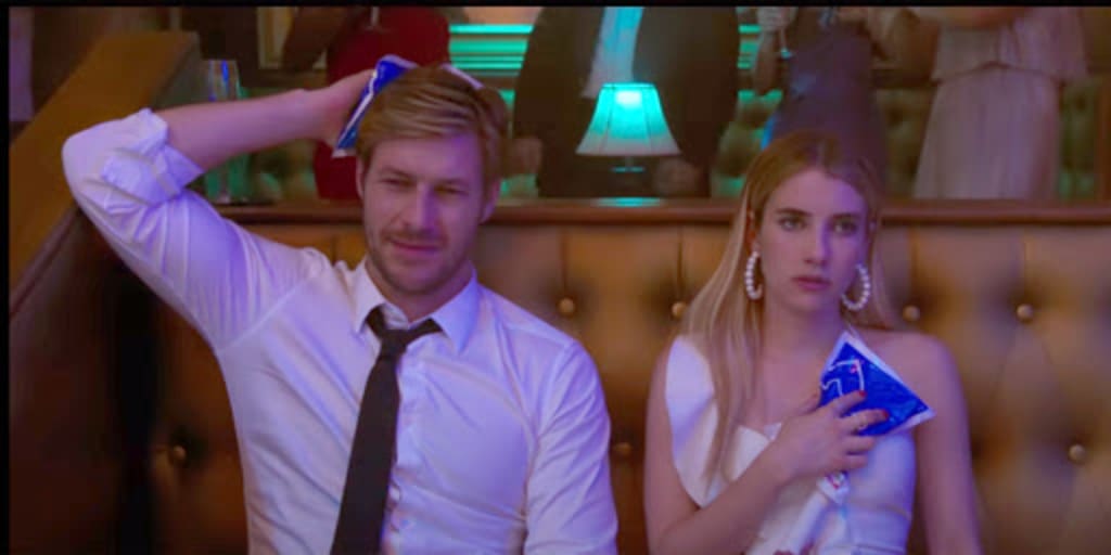 (Left to right) Emma Roberts and Luke Bracey in Hoildate