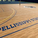 Pellissippi State newly renovated basketball court floors