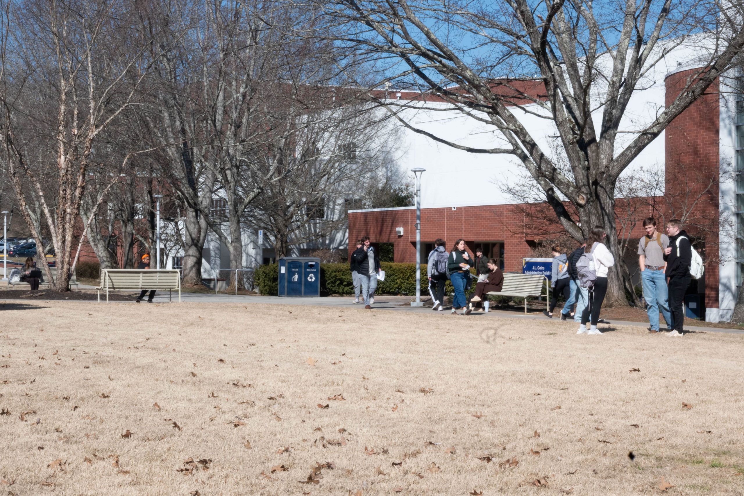 Students walking to class.