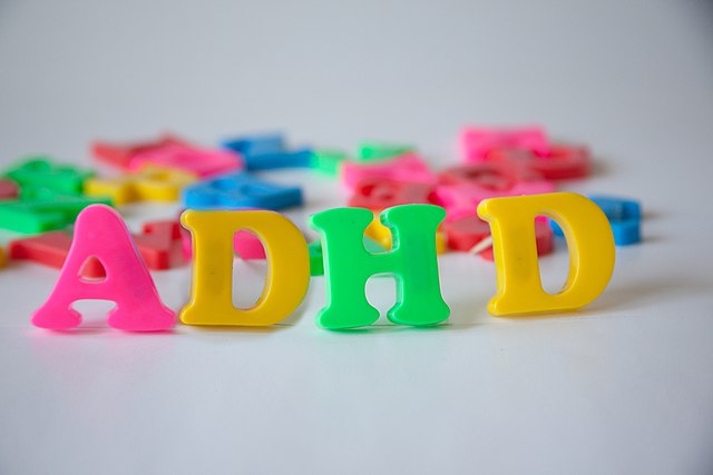 Magnet Letters Spelling out "ADHD"