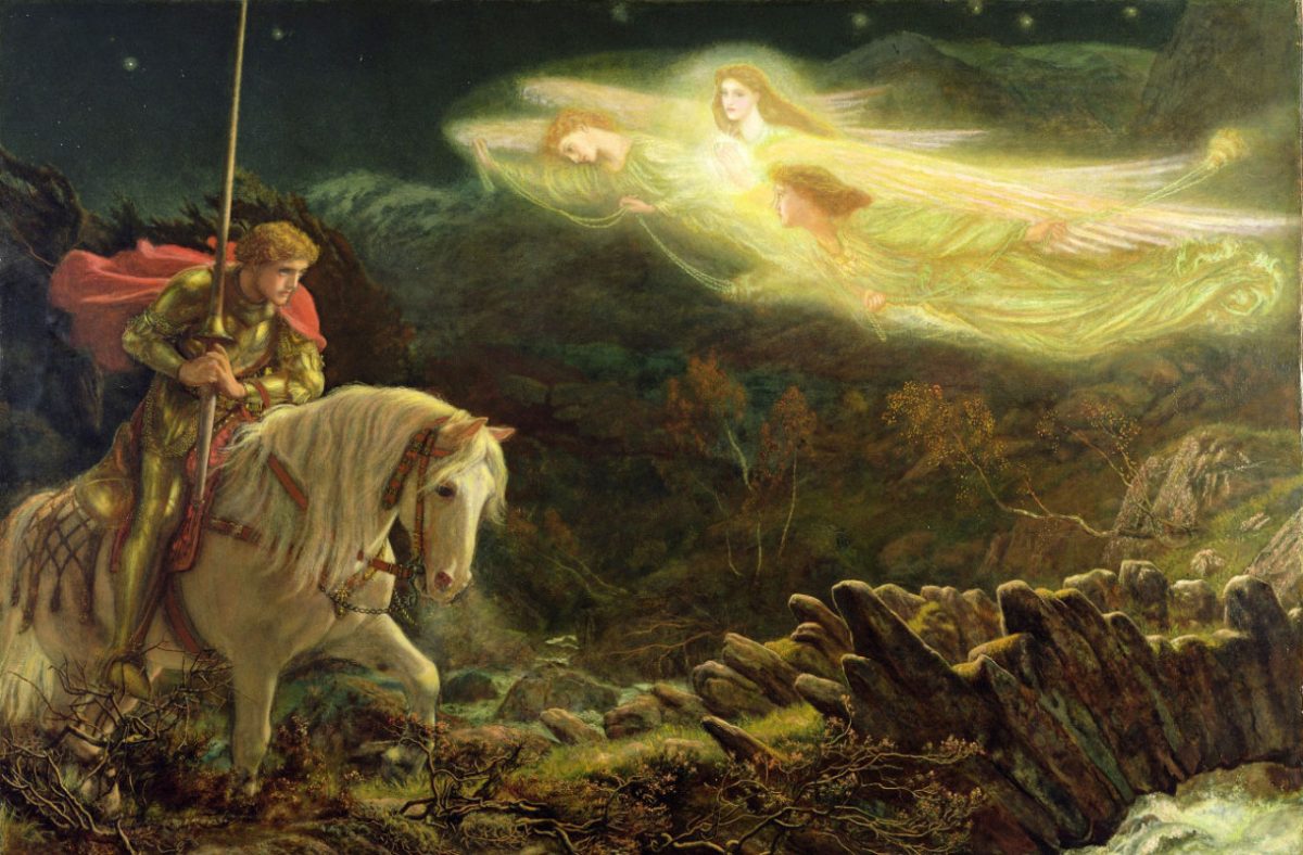 Pictured is Sir Galahad, one of Arthur’s Knights of the Round Table, in his quest for the Holy Grail. Although an impressive picture, it is widely believed that the image has been photoshopped.