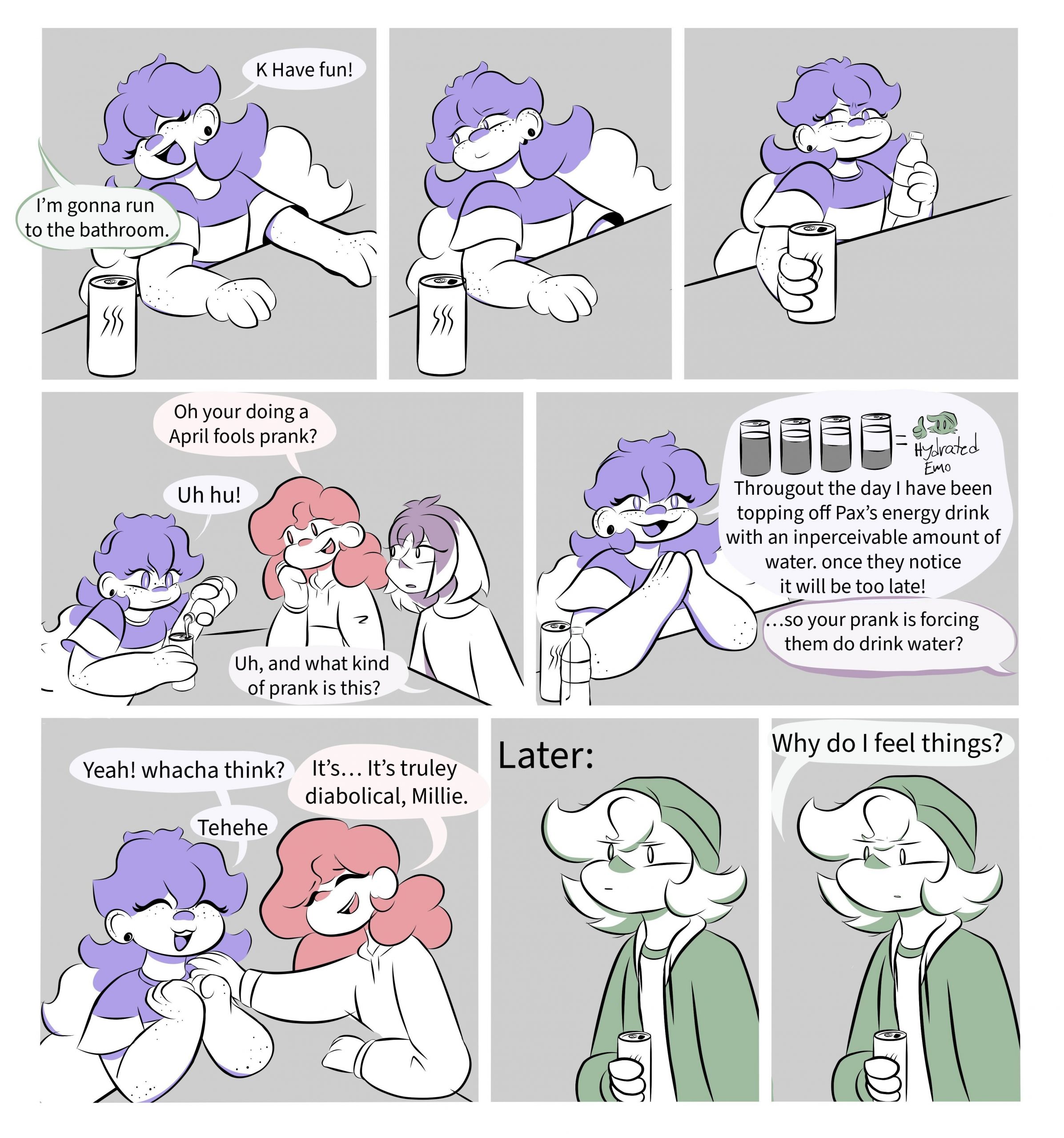 Fin Jump's cartoon Rock Candy: Millie's Diabolical Prank