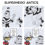 Superhero Antics a comic by Nic Schaaf