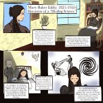 Mary Baker Eddy a comic by Evie Hawkey, Lead Cartoonist