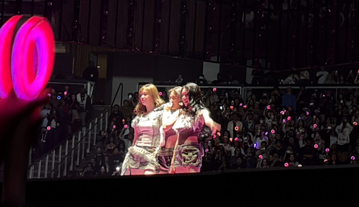 TWICE’s Jeongyeon, Jihyo, and Chaeyoung performing “TAKEDOWN”