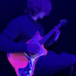 Lyons Playing Guitar in the Studio