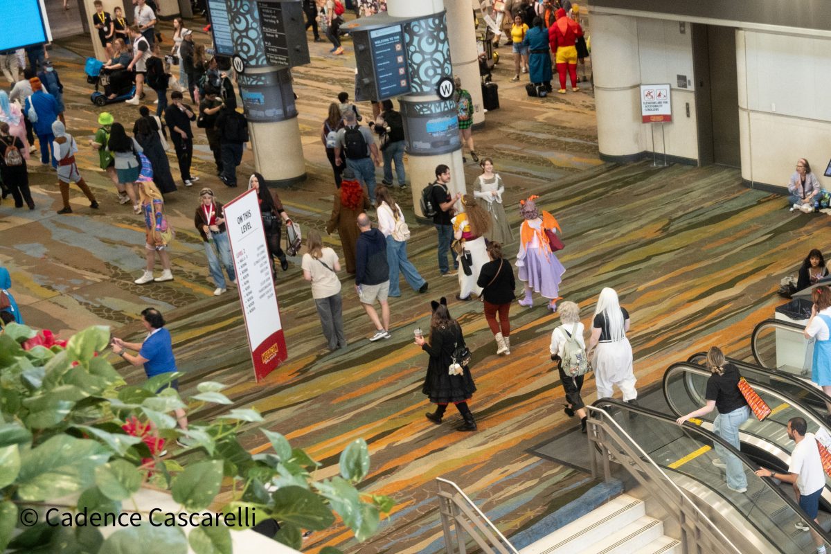 An overlook of the convention entrance.