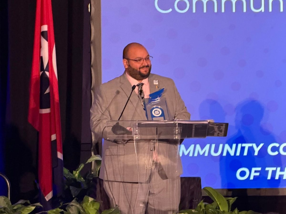 Louis Rey Valenzuela giving a speech