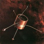 A picture of Pioneer 9 satellite in spcae