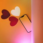 Phone with hearts