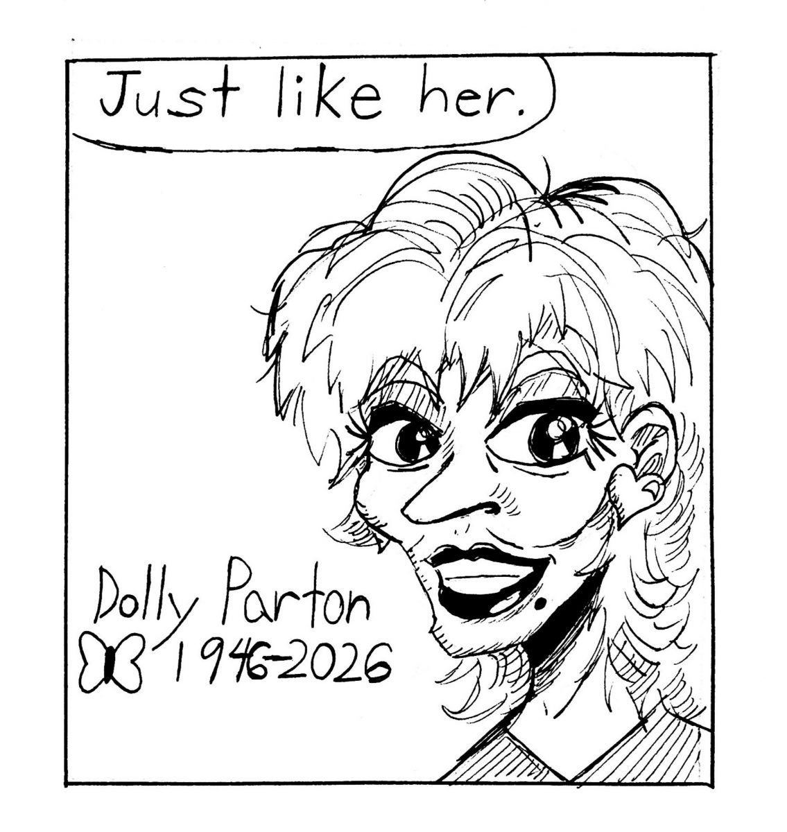 “Just like her” said by the panther off panel