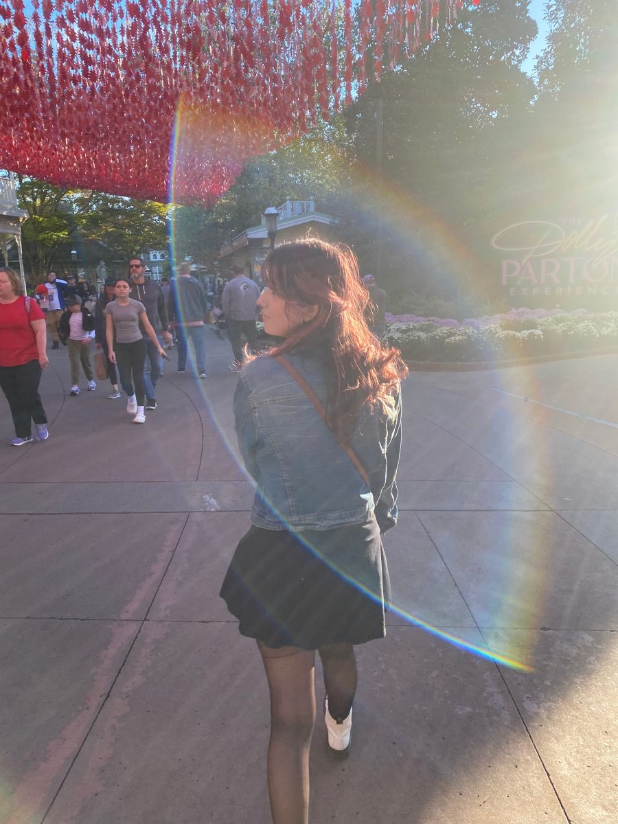 Jacqueline Ayala walking through Dollywood