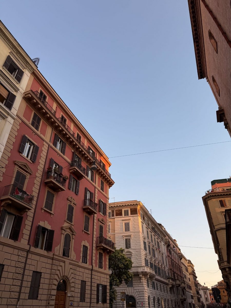 The colorful buildings of Rome