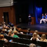 New Student Orientation in the Clayton auditorium