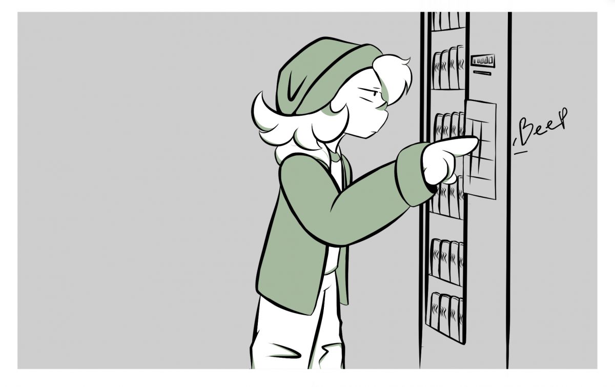 Vending machine: *beep