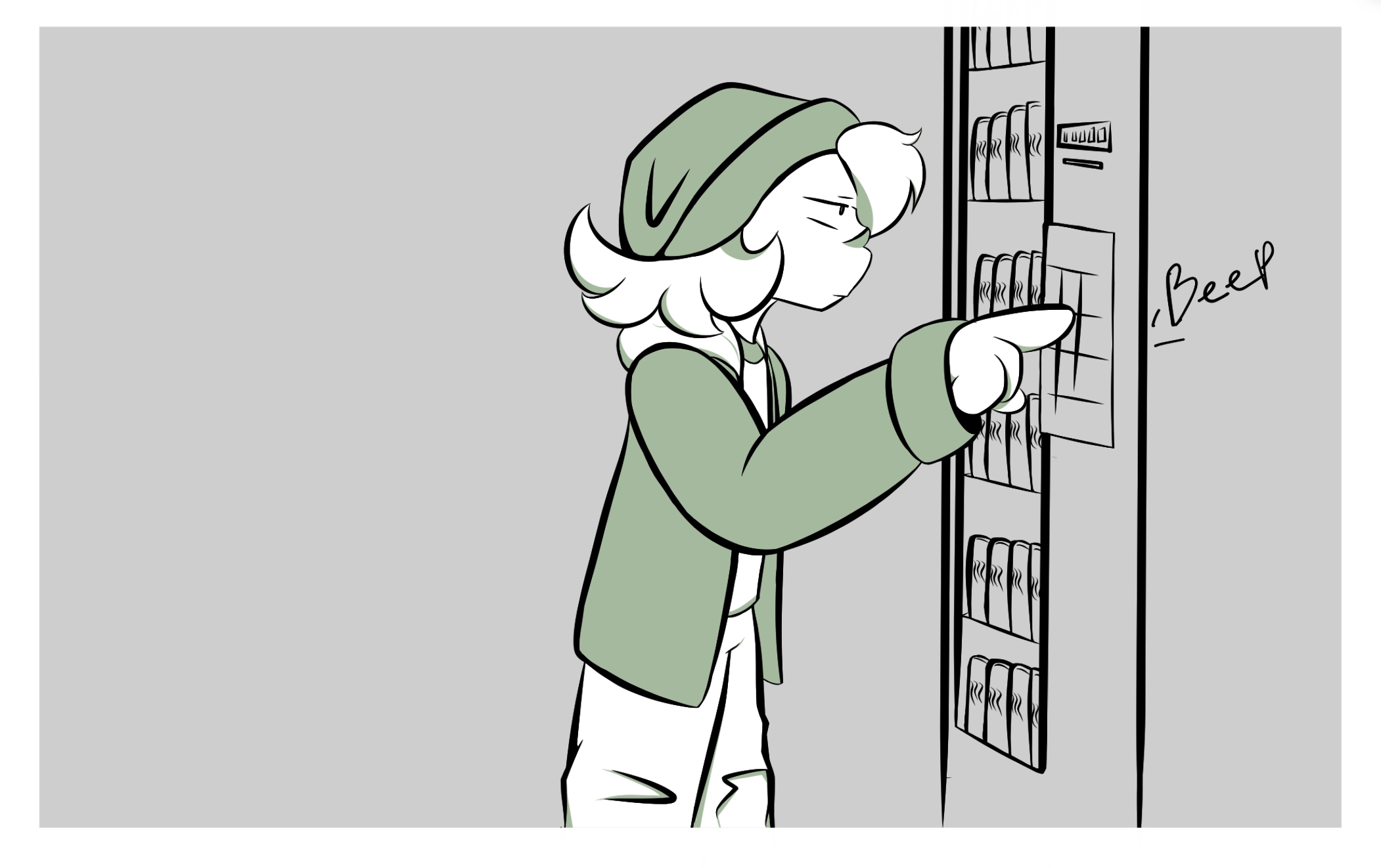 Vending machine: *beep