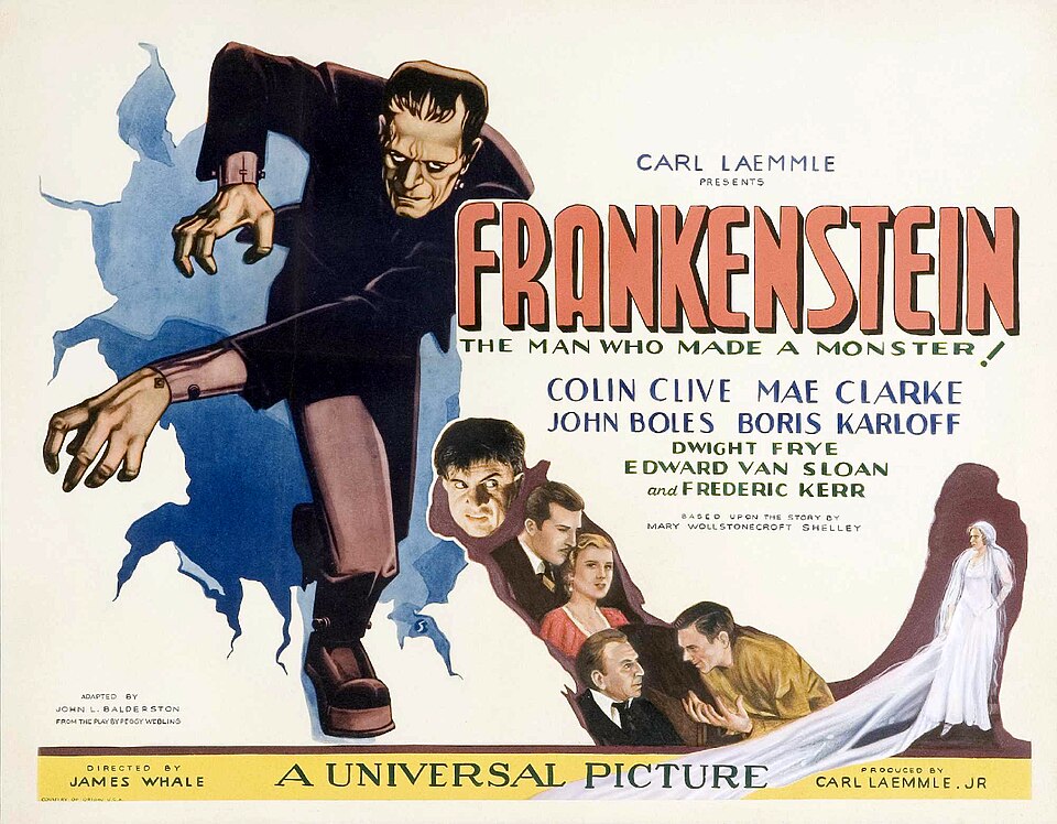 “Carl Laemmie presents Frankenstein the man who made a monster”